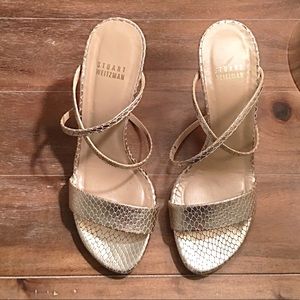 Stuart Weitzman Ankle Strap Platform Sandals  8.0